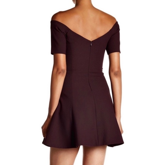 NEW CINQ A SEPT OFF-THE-SHOULDER SKATER MINI DRESS - Picture 5 of 8